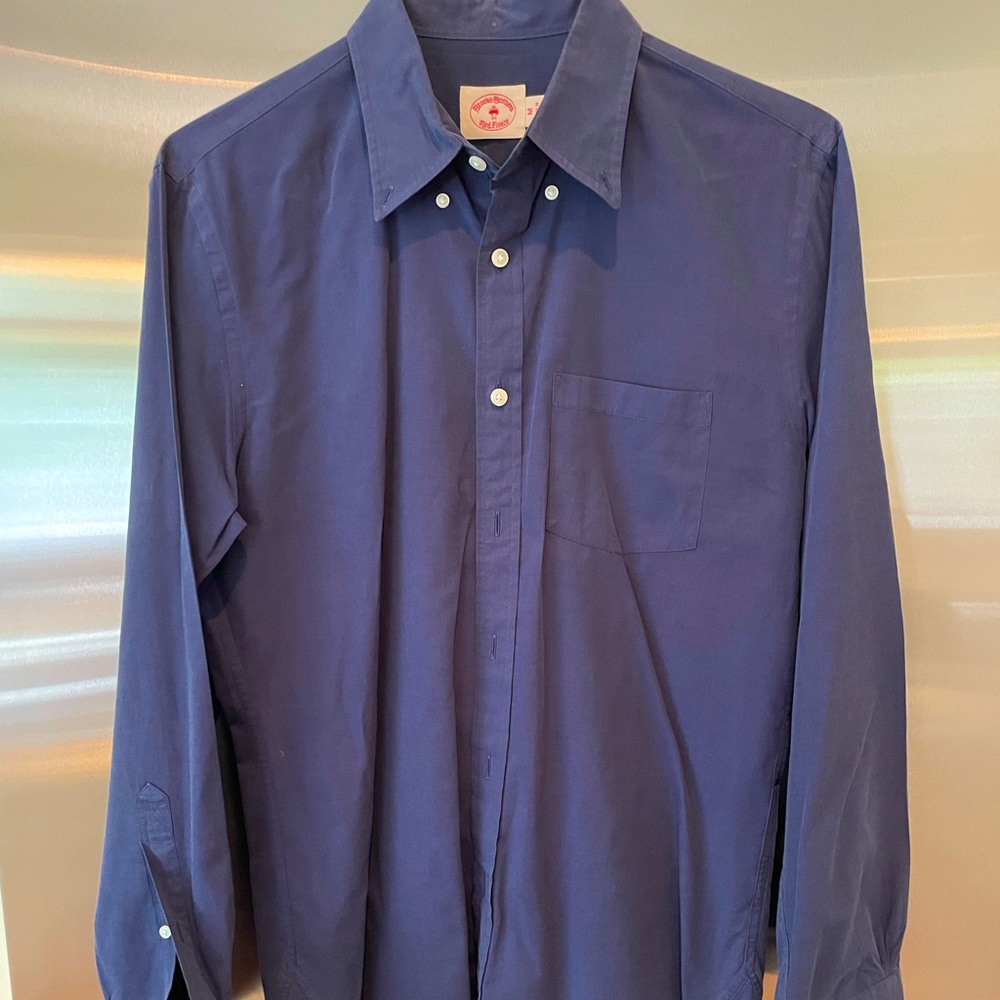 Brooks Brother Blue Fleece comfortable button down